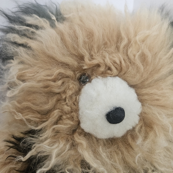 Alpaca Fur Brown, Tan and Cream Teddy Bear Alpaca Wool Fleece Hair Plush Bear - Picture 2 of 8